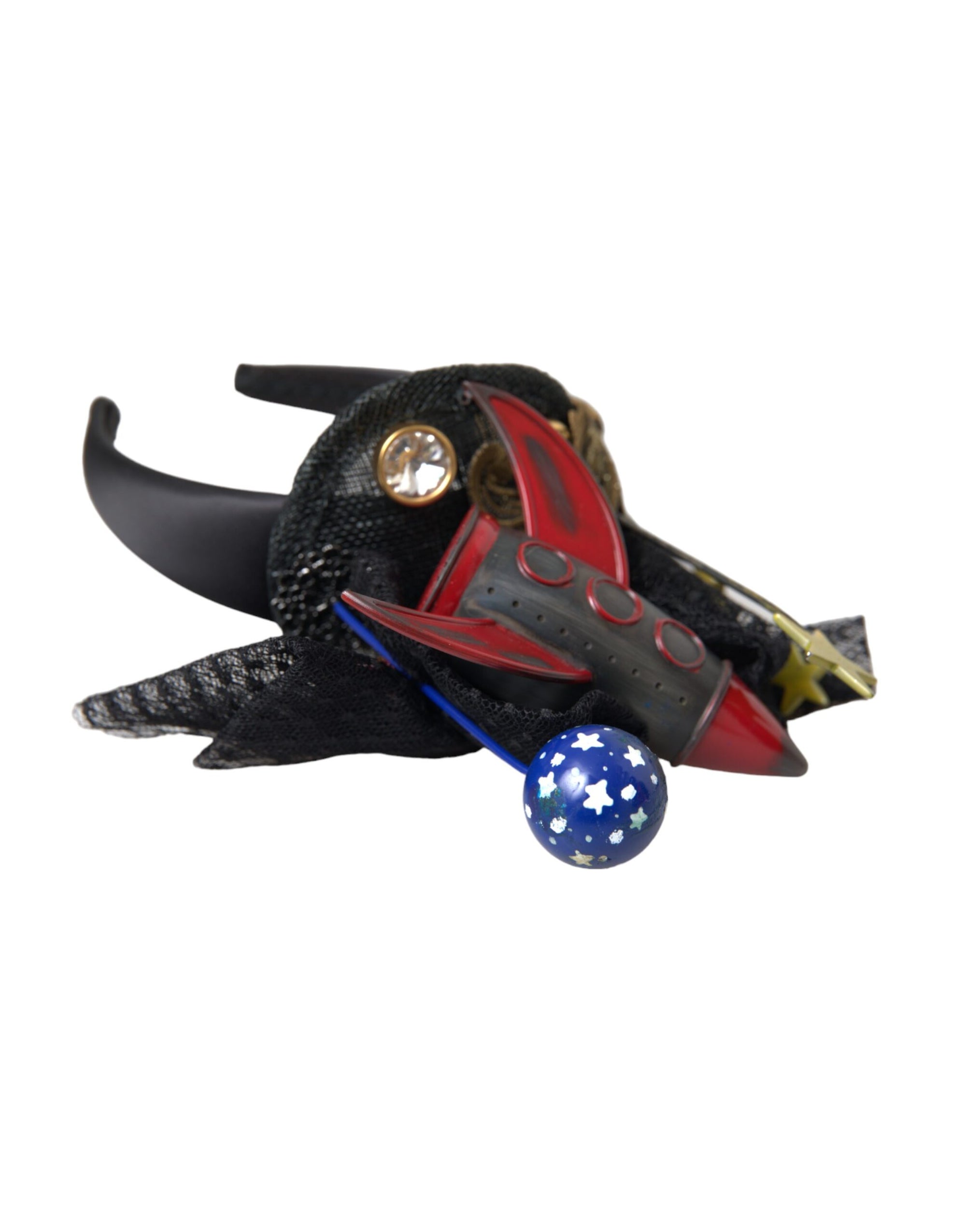 Dolce & Gabbana Multicolor Missile Rocket Crystal Stars Headband Diadem - Maison Luxe