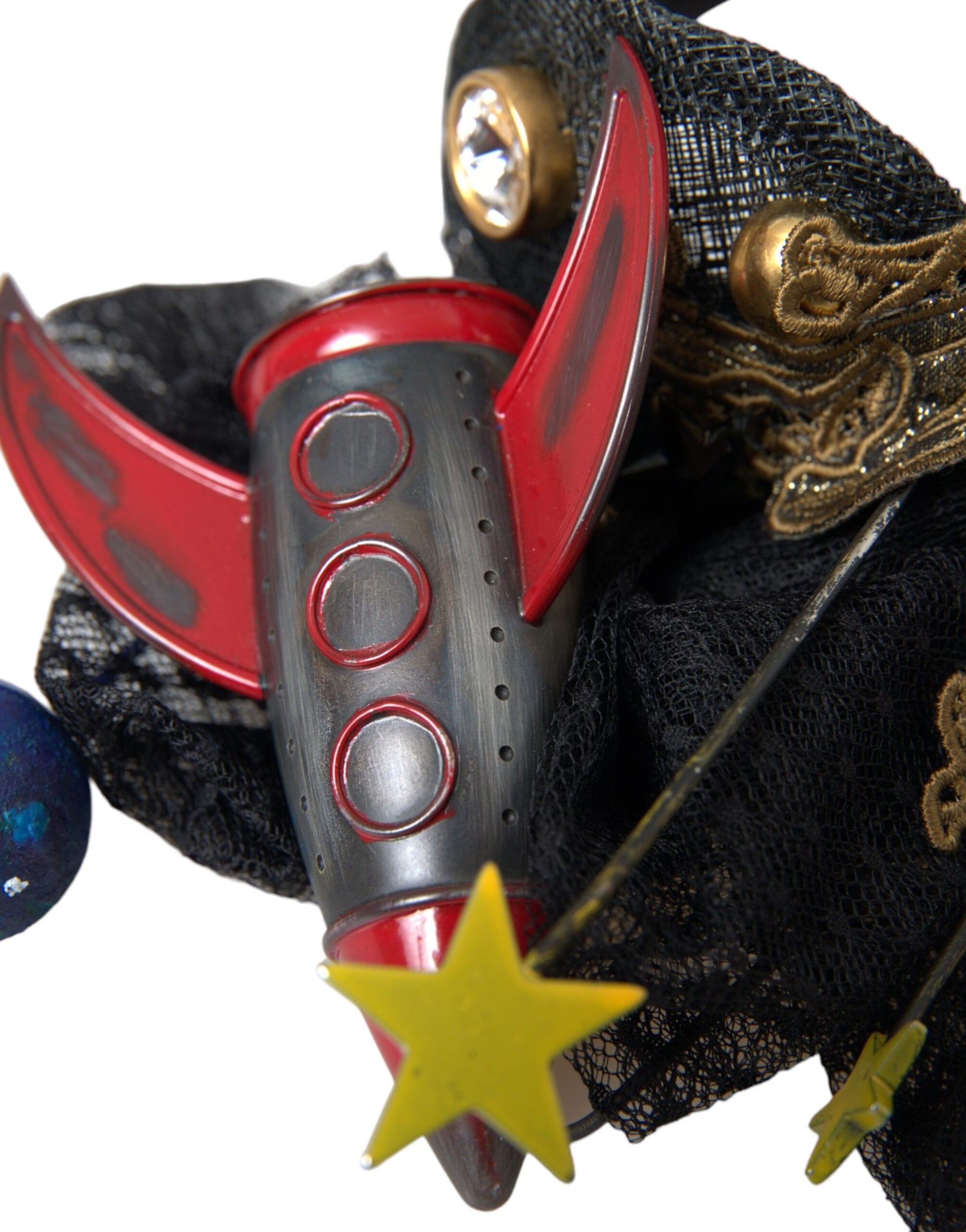 Dolce & Gabbana Multicolor Missile Rocket Crystal Stars Headband Diadem - Maison Luxe