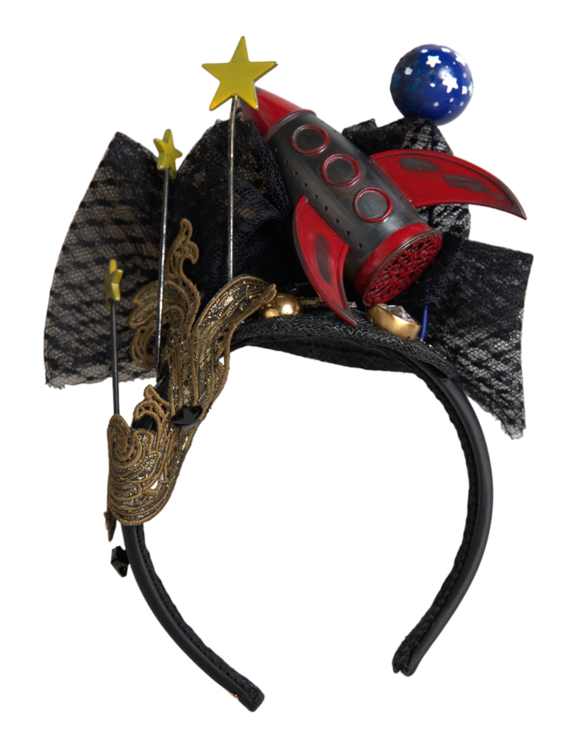 Dolce & Gabbana Multicolor Missile Rocket Crystal Stars Headband Diadem - Maison Luxe