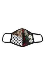 Dolce & Gabbana Multicolor Leopard Floral Elastic Ear Strap Face Mask - Maison Luxe
