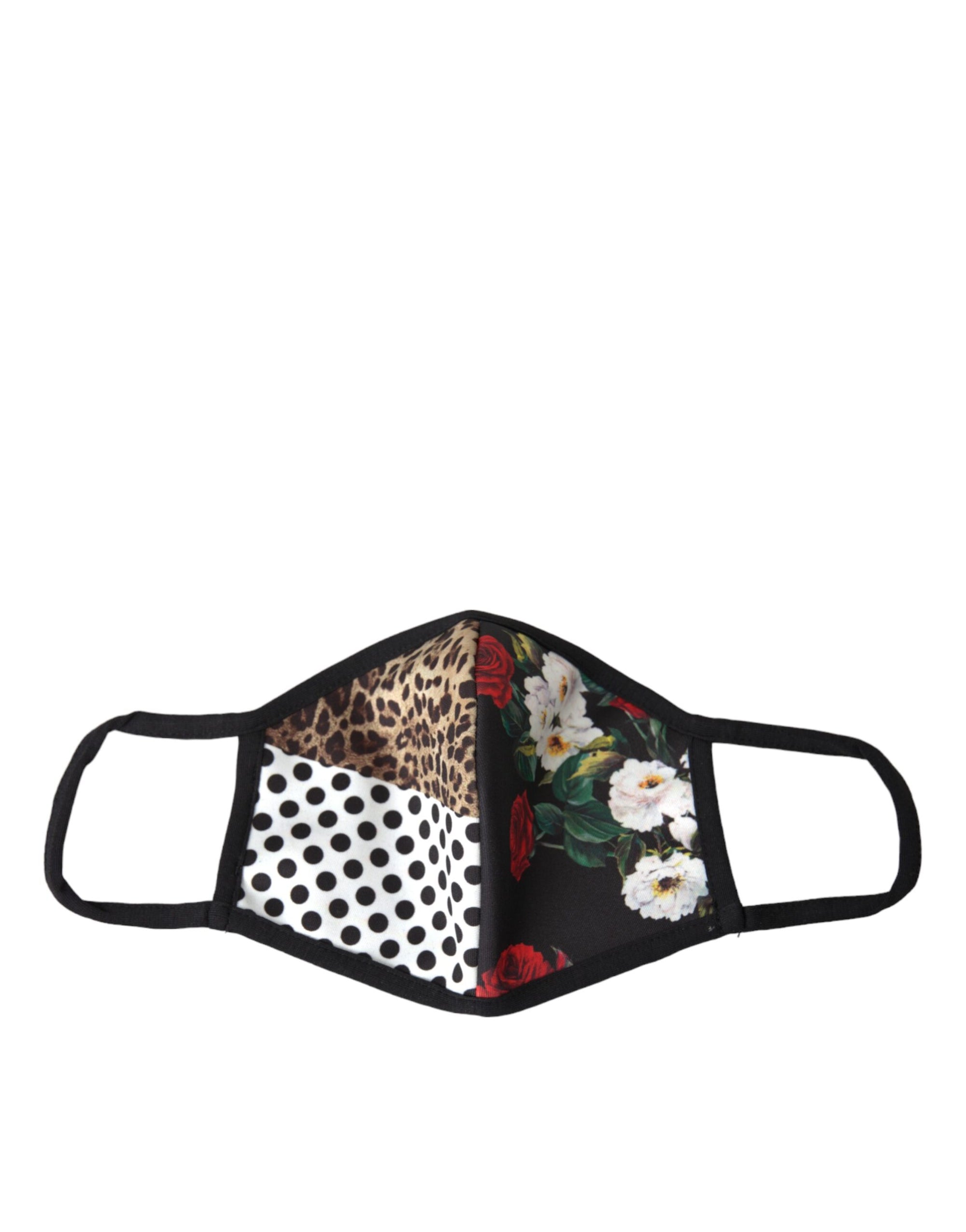 Dolce & Gabbana Multicolor Leopard Floral Elastic Ear Strap Face Mask - Maison Luxe