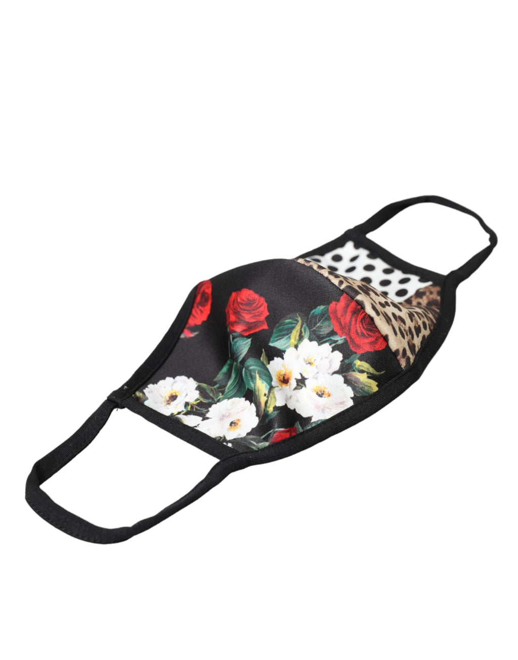 Dolce & Gabbana Multicolor Leopard Floral Elastic Ear Strap Face Mask - Maison Luxe