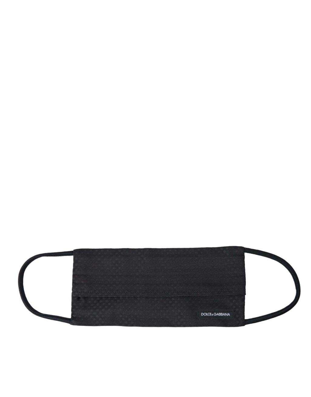 Dolce & Gabbana Black 100% Silk Adjustable Necktie Face Mask - Maison Luxe