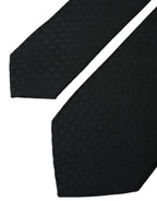 Dolce & Gabbana Black 100% Silk Adjustable Necktie Face Mask - Maison Luxe