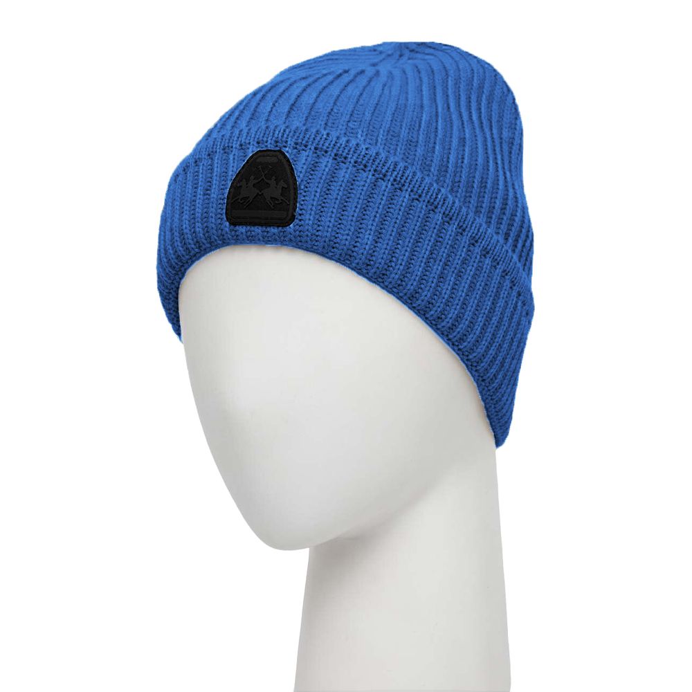 La Martina Blue Acrylic Men Beanie - Maison Luxe