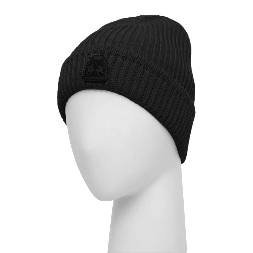 La Martina Black Acrylic Men Beanie - Maison Luxe