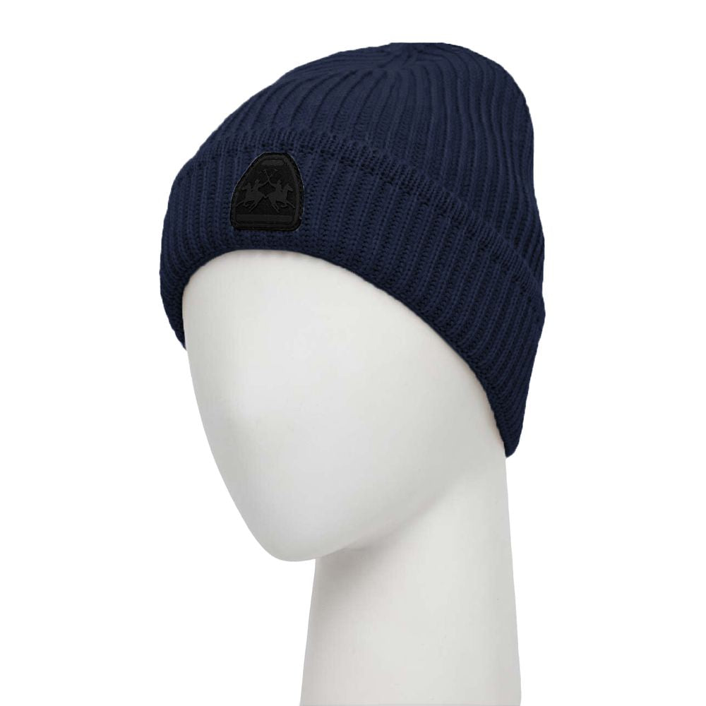 La Martina Blue Acrylic Men Beanie - Maison Luxe