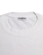 Balenciaga White Cotton Crew Neck Short Sleeves T-shirt