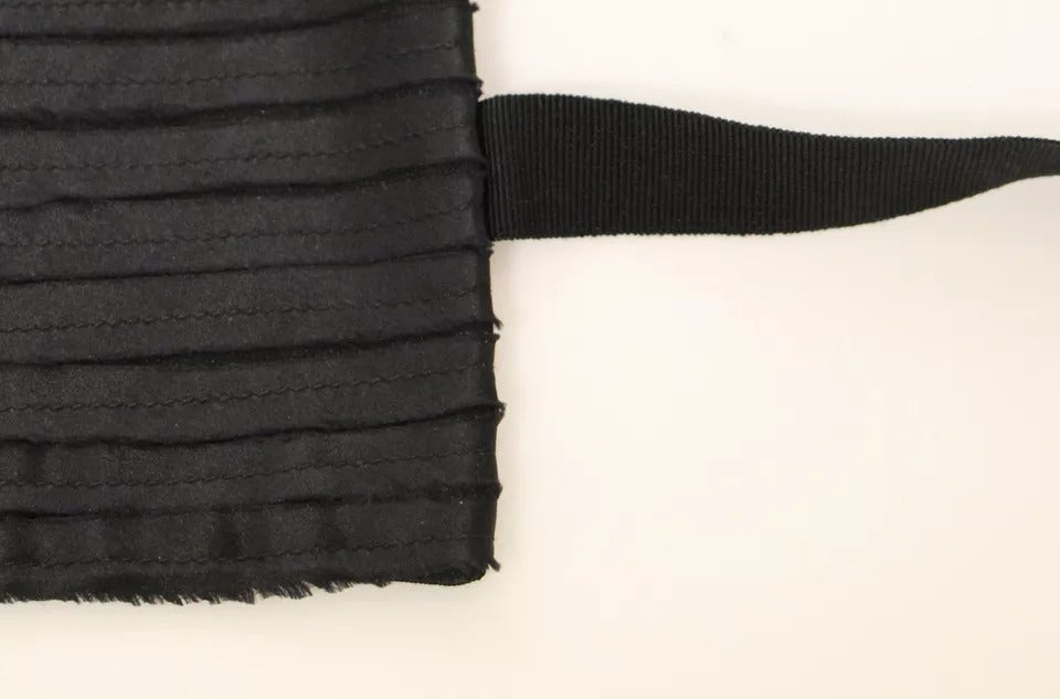Dolce & Gabbana Black Silk Womens Waist Cummerbund - Maison Luxe