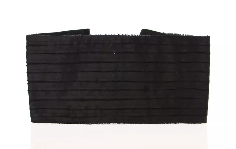 Dolce & Gabbana Black Silk Womens Waist Cummerbund - Maison Luxe