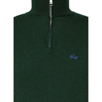La Martina Green Wool Men Sweater