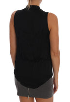 Versace Jeans Black Sleeveless Viscose Blouse Top