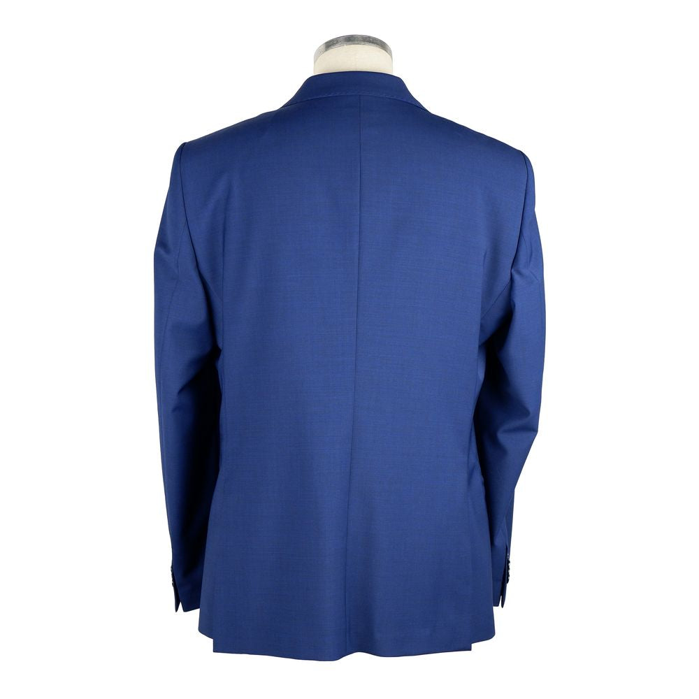 Emilio Romanelli Blue Wool Men Suit