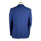 Emilio Romanelli Blue Wool Men Suit
