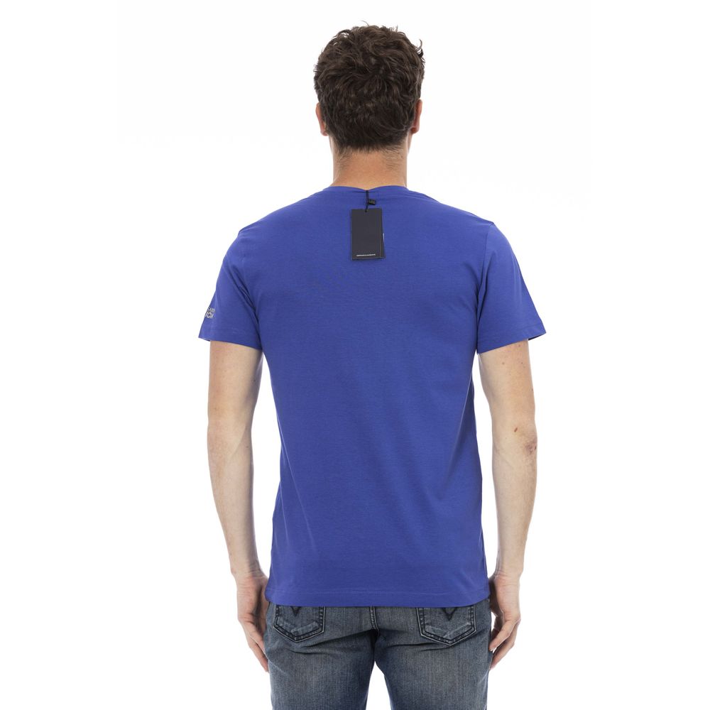 Trussardi Action "Blue Cotton Men T-Shirt"