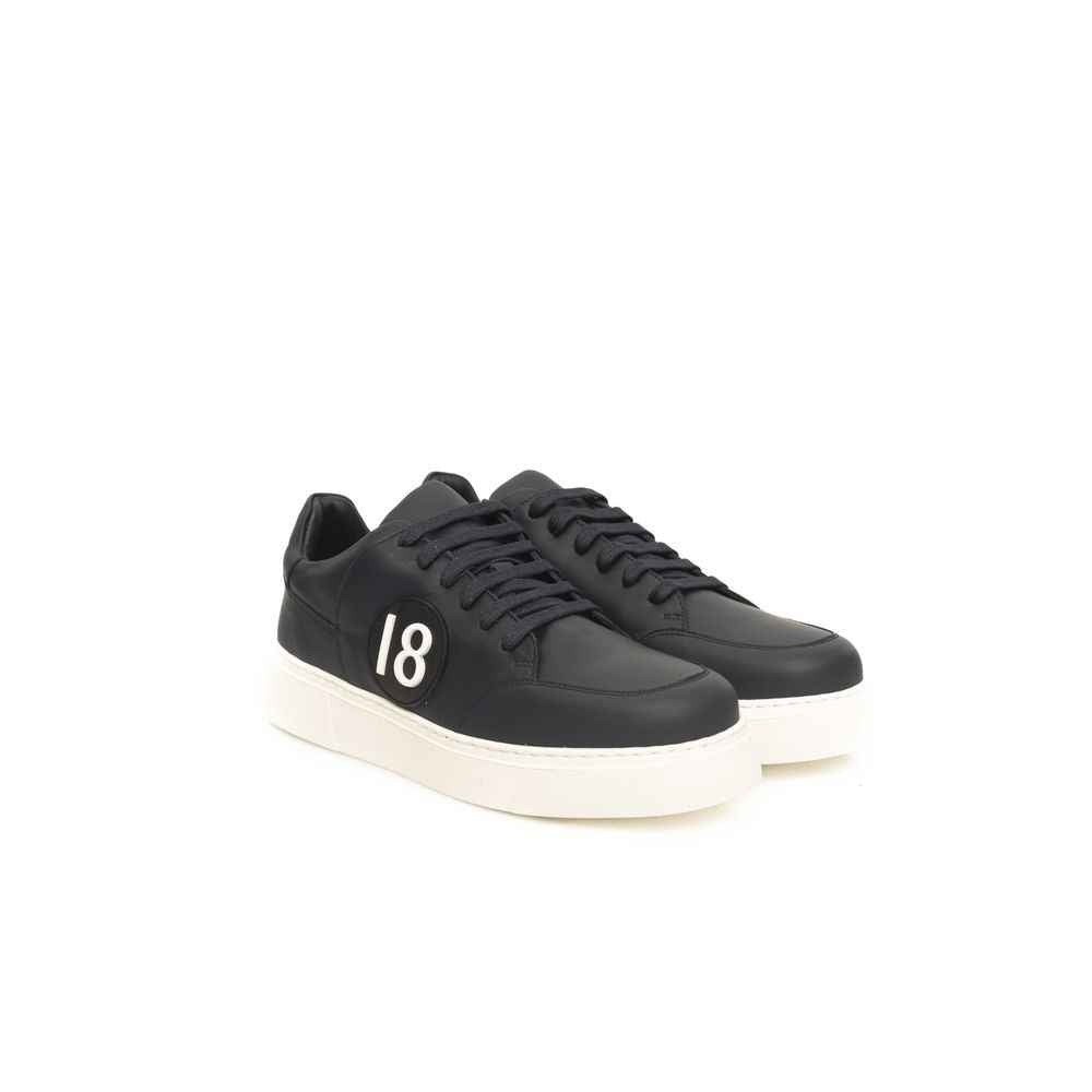 Cerruti 1881 Blue Cowhide Men Sneaker