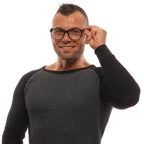 Ermenegildo Zegna Blue Plastic Glasses (Frames)