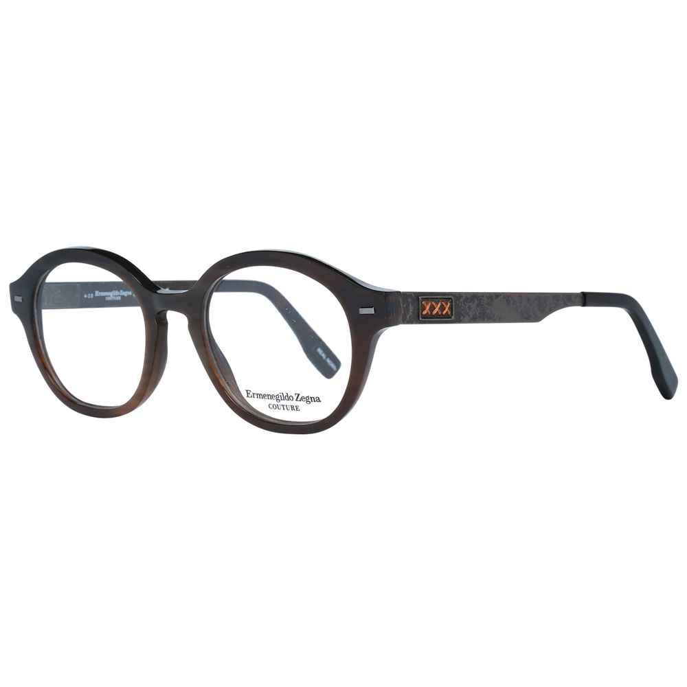 Ermenegildo Zegna Brown Men Glasses Frame