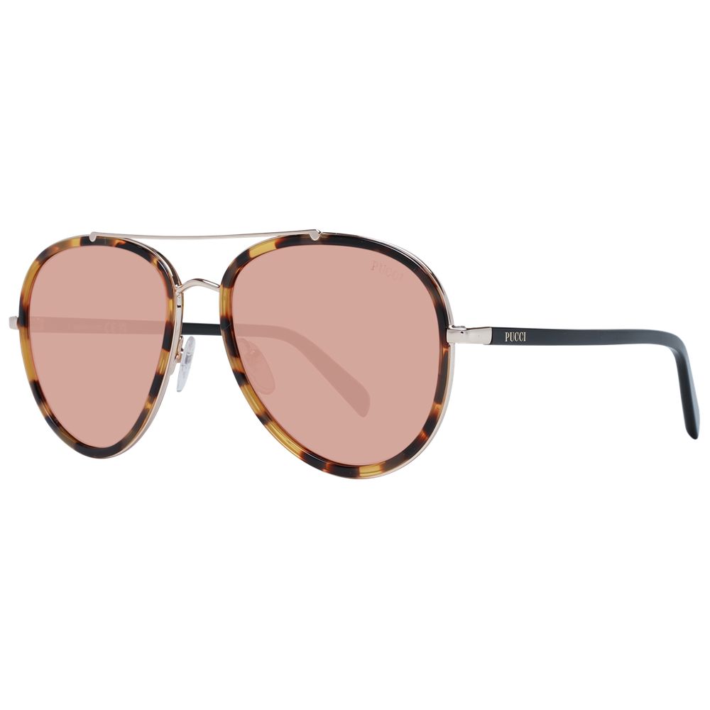 Emilio Pucci Brown Metal Sunglasses