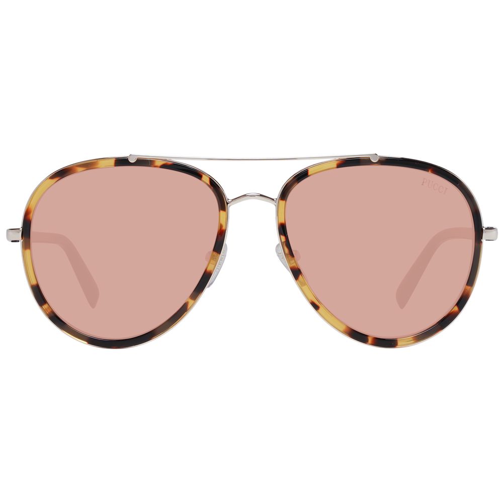 Emilio Pucci Brown Metal Sunglasses