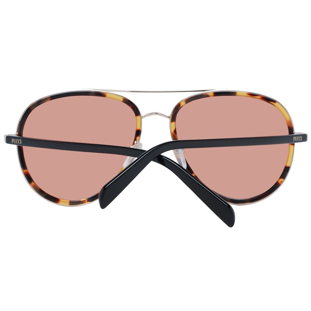 Emilio Pucci Brown Metal Sunglasses