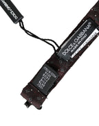 Dolce & Gabbana Maroon Silk Patterned Adjustable Neck Papillon Bow Tie - Maison Luxe