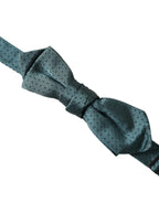Dolce & Gabbana Green Silk Fantasy Adjustable Neck Men Papillon Bow Tie - Maison Luxe