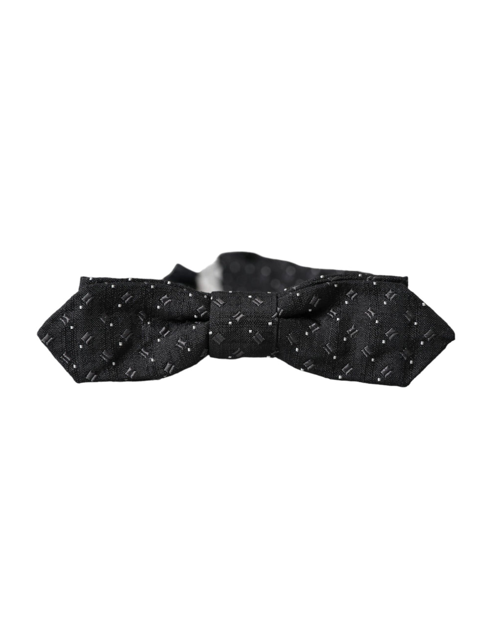 Dolce & Gabbana Black Silk Patterned Adjustable Neck Men Papillon Bow Tie - Maison Luxe