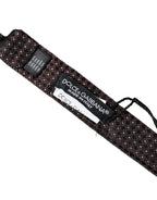 Dolce & Gabbana Brown Fantasy Silk Adjustable Neck Men Papillon Bow Tie - Maison Luxe