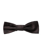 Dolce & Gabbana Brown Fantasy Silk Adjustable Neck Men Papillon Bow Tie - Maison Luxe