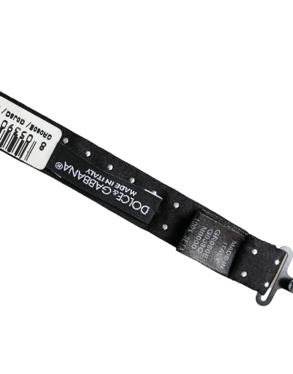 Dolce & Gabbana Black Silk Polka Dot Adjustable Neck Men Papillon Bow Tie - Maison Luxe