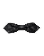 Dolce & Gabbana Black Silk Polka Dot Adjustable Neck Men Papillon Bow Tie - Maison Luxe