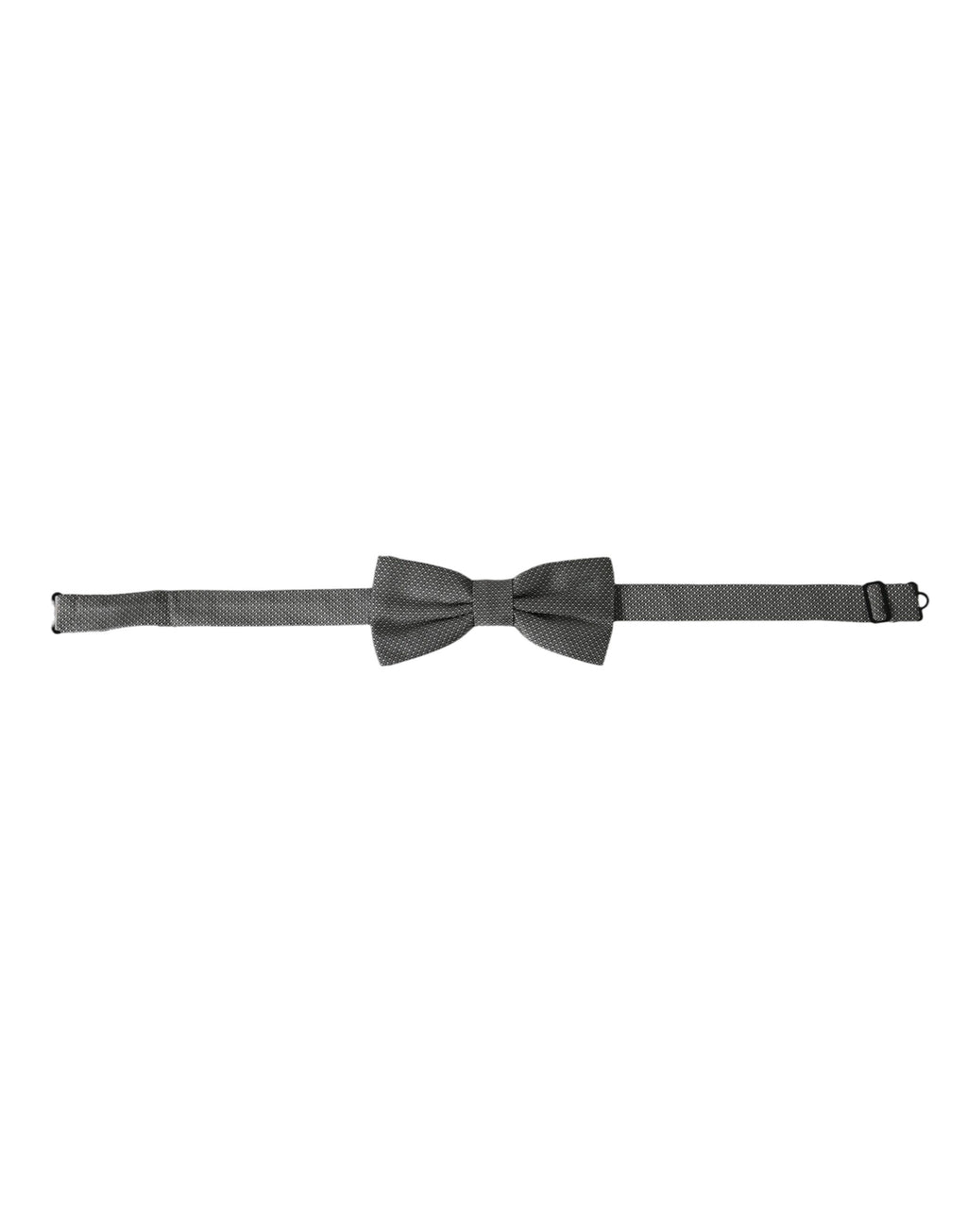 Dolce & Gabbana Gray Silk Patterned Adjustable Neck Men Papillon Bow Tie - Maison Luxe