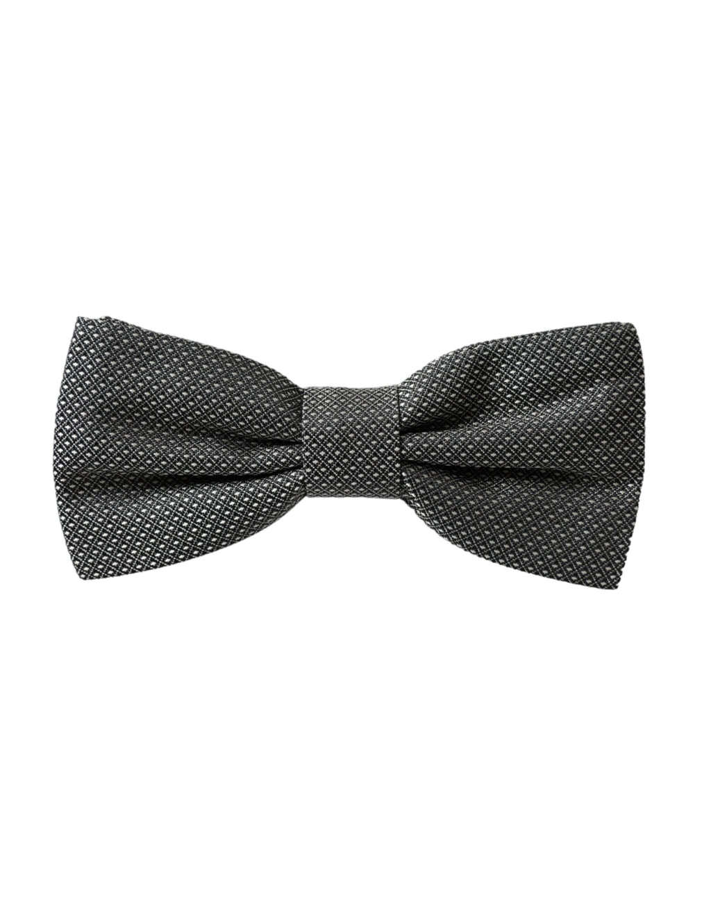 Dolce & Gabbana Gray Silk Patterned Adjustable Neck Men Papillon Bow Tie - Maison Luxe