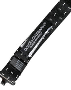 Dolce & Gabbana Black Silk Patterned Adjustable Neck Men Papillon Bow Tie - Maison Luxe