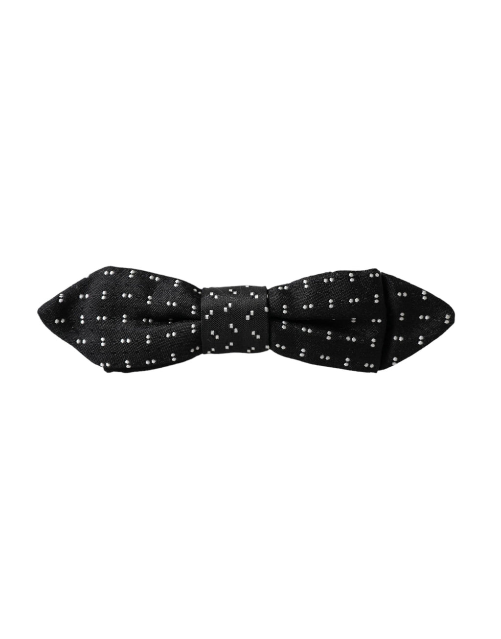 Dolce & Gabbana Black Silk Patterned Adjustable Neck Men Papillon Bow Tie - Maison Luxe