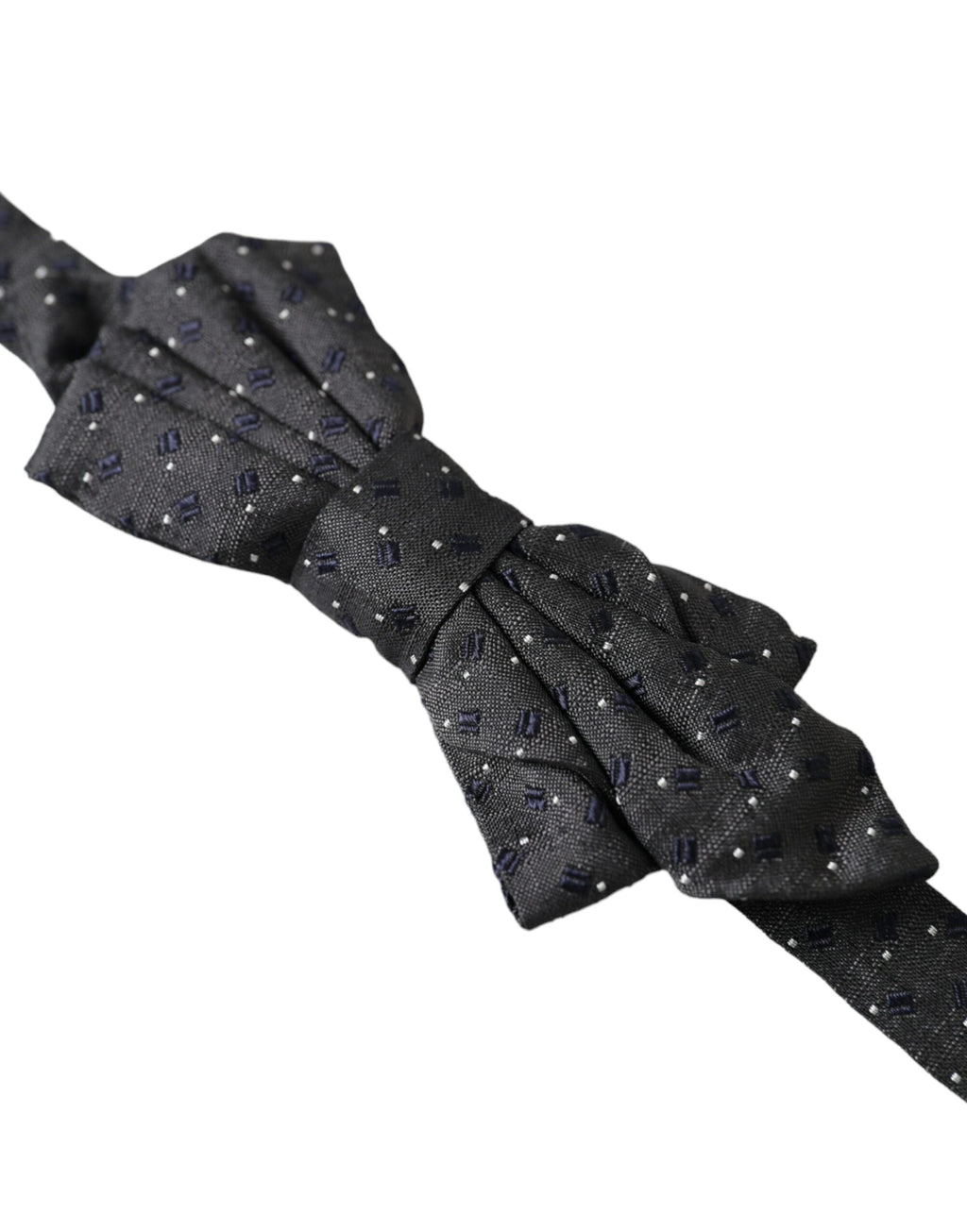 Dolce & Gabbana Black Silk Patterned Adjustable Neck Men Papillon Bow Tie - Maison Luxe