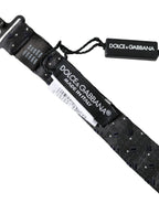 Dolce & Gabbana Black Silk Patterned Adjustable Neck Men Papillon Bow Tie - Maison Luxe