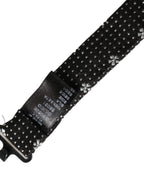 Dolce & Gabbana Black Silk Floral Adjustable Neck Men Papillon Bow Tie - Maison Luxe