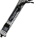 Dolce & Gabbana Gray Silk Polka Dot Adjustable Neck Men Papillon Bow Tie - Maison Luxe