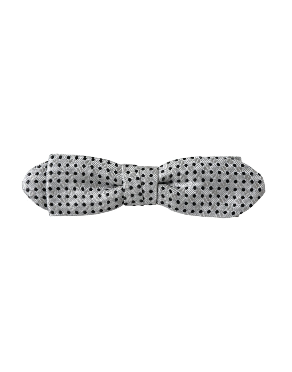 Dolce & Gabbana Gray Silk Polka Dot Adjustable Neck Men Papillon Bow Tie - Maison Luxe