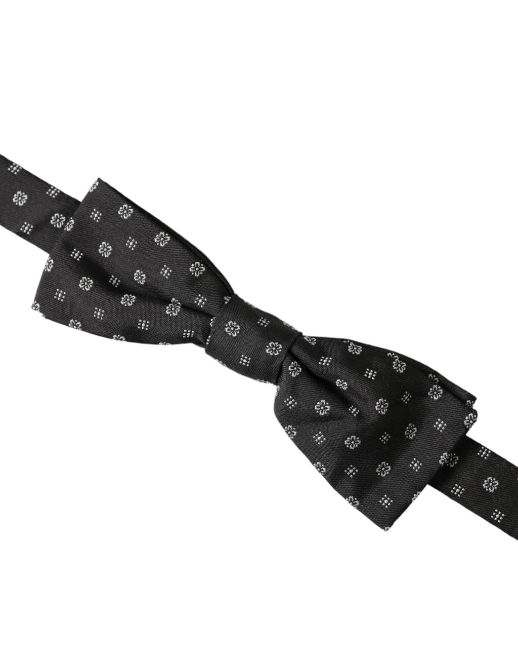 Dolce & Gabbana Black Silk Fantasy Adjustable Neck Men Papillon Bow Tie - Maison Luxe