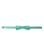 Dolce & Gabbana Mint Green Silk Adjustable Neck Men Bow Tie - Maison Luxe