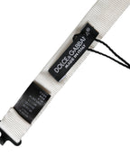 Dolce & Gabbana White Silk Adjustable Neck Men Papillon Bow Tie - Maison Luxe