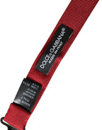 Dolce & Gabbana Red Silk Jacquard Adjustable Neck Men Bow Tie - Maison Luxe