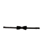Dolce & Gabbana Black Velvet Cotton Adjustable Neck Men Bow Tie - Maison Luxe