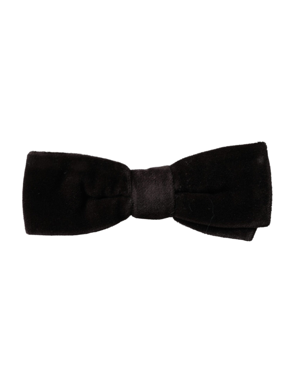 Dolce & Gabbana Black Velvet Cotton Adjustable Neck Men Bow Tie - Maison Luxe