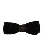 Dolce & Gabbana Black Velvet Cotton Adjustable Neck Men Bow Tie - Maison Luxe