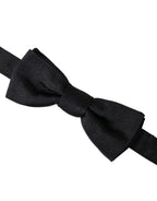 Dolce & Gabbana Black Silk Adjustable Neck Men Bow Tie - Maison Luxe