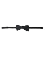 Dolce & Gabbana Dark Gray Silk Adjustable Neck Men Bow Tie - Maison Luxe